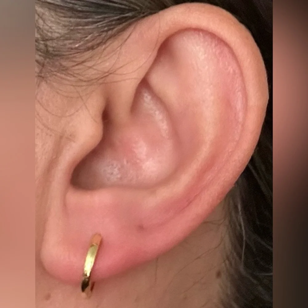 Unisex earrings 2mm 925 silver round hoop hoops 14k rose gold plated